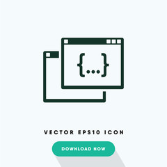 Code editor vector icon