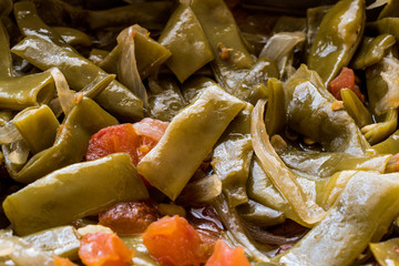 Turkish Green Beans with olive oil / Zeytinyagli Fasulye.