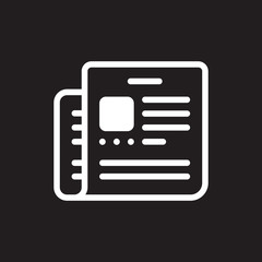 Newspaper vector icon