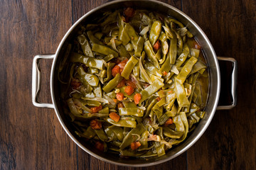Turkish Green Beans with olive oil / Zeytinyagli Fasulye.