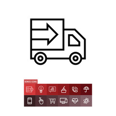 Cargo car vector icon
