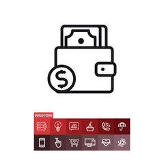 Wallet vector icon