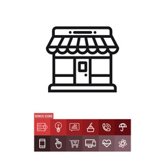 Obraz premium Store vector icon