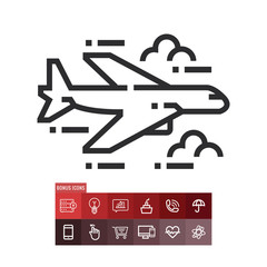 Passenger plane icon, fly symbol. Modern, simple flat vector illustration for web site or mobile app