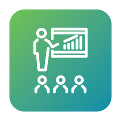 Training icon, business lesson symbol. Modern, simple flat vector illustration for web site or mobile app