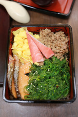 Salmon rice with Japanese style.