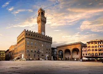 Fotobehang Plein van Signoria in Florence © Givaga