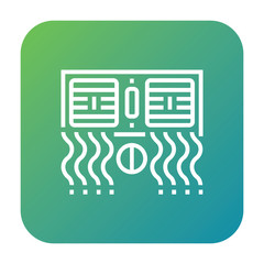 Car air conditioner icon, cooling fan symbol. Modern, simple flat vector illustration for web site or mobile app