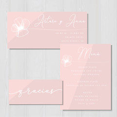 Wedding invitation, marriage, flowers, hand drawn illustration