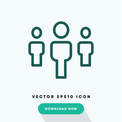 Teamwork icon, business symbol. Modern, simple flat vector illustration for web site or mobile app