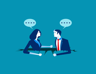 People from the trap. Concept business vector illustration.