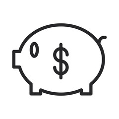 Piggy bank vector icon