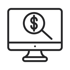Online search money vector icon