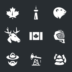 Vector Set of Canada Symbols Icons.