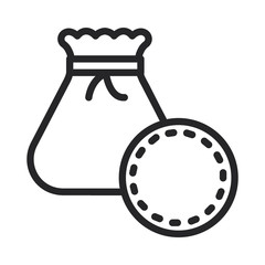 Money bag vector icon