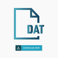 Dat file vector icon
