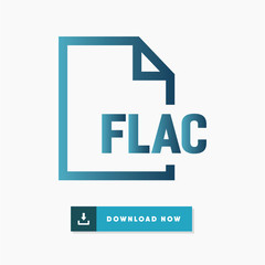 Flac file vector icon
