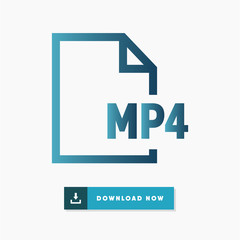 Mp4 file vector icon