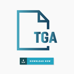 Tga file vector icon