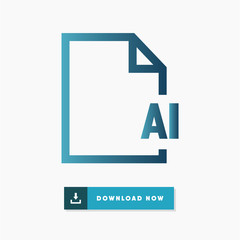 Ai file vector icon
