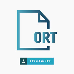 Ort file vector icon
