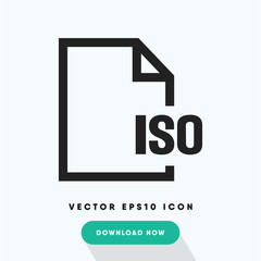 Fototapeta premium ISO file vector icon