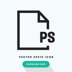 PS file vector icon