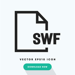 Swf file vector icon