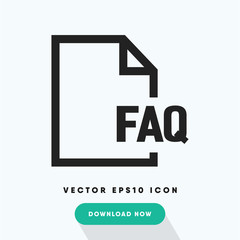 Faq file vector icon