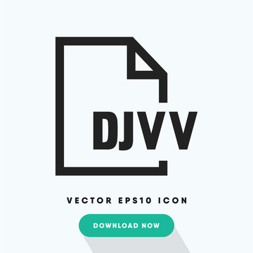 Djvv file vector icon