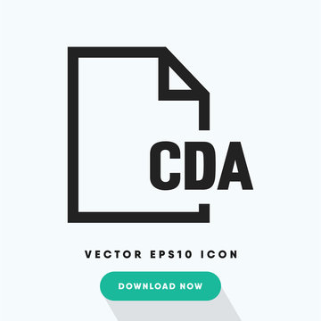 Cda file vector icon
