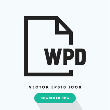 Wpd file vector icon