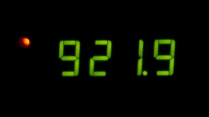 Close up of a thermometer attached to the furnace. The temperature in the furnace