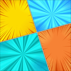 Fototapeta premium Comic book bright template