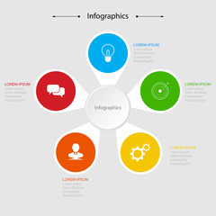 Infographic design vector Business concept steps or processes can be used for workflow layout, diagram, annual report, web design