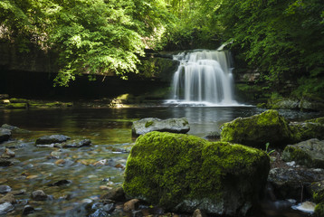 Cauldron Falls on Walden Beck in the village of West Burton, Yorkshire dales, England.