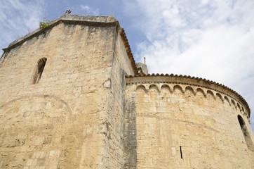 Fototapeta na wymiar Stone church in Besalu, Spain