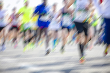 Obraz premium marathon runners in the city 