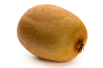 Kiwi fruit and sliced isolated on white background.