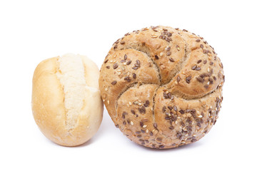 French bun isolated on a white background