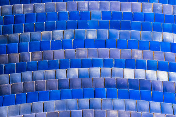 Fototapeta premium Blue Fountain Marble Tiles Abstract Background