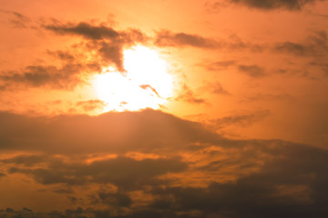 Fototapeta premium Beautiful light from the nature at sunset every day.