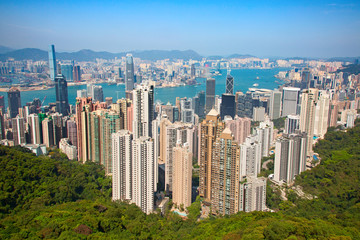 Fototapeta na wymiar Hong Kong. View from the Peak