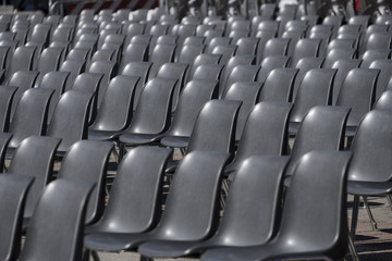 Fototapeta premium Empty chairs in Bologna
