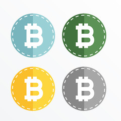 bitcoin symbol icons vector design