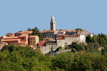 Fototapeta premium Stadtpanorama von Labin, Kroatien 