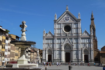 Fototapeta na wymiar Basilique Santa Croce de Florence, Italie