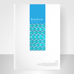 Business brochure cover template. cover design annual report, corporate booklet, business card, leaflet, poster. geometric Abstract background blue and gray square,triangle,hexagon,stock-vector