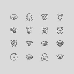 Dog breeds Vector Collection