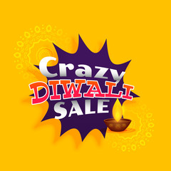 crazy diwali sale vector background design